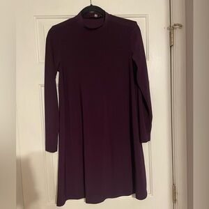 Purple Long Sleeve Dress Size M
